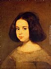 Diego Rodriguez De Silva Velazquez Canvas Paintings - Portrait of a Little Girl